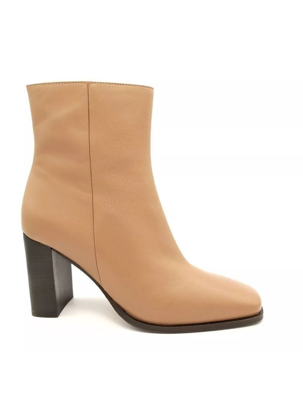 New. Reiss Casey Leather Square Toe Heel Boot size 7 US